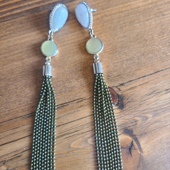 Express Gold Fringe Earrings - Picture 4 of 4